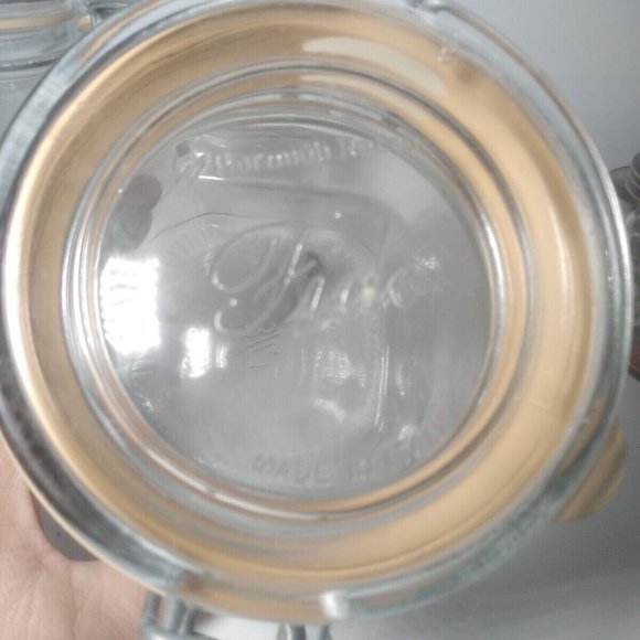2 x Fido Glass 3/4L Container Jars Bail Wire Lids Italy Canning, Storage, Crafts - Picture 3 of 7